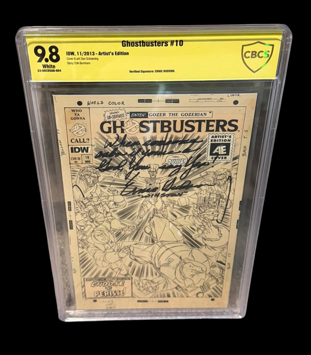 Ghostbusters #10 IDW 2013 CBCS 9.8 Signed Ernie Hudson Artist's Edition